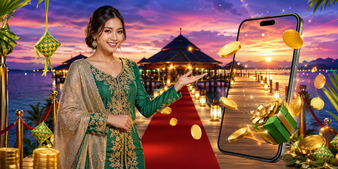 Pemain kasino mudah alih di Kota Kinabalu menikmati tema Hari Raya